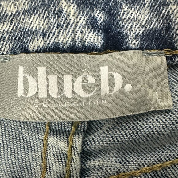Blue b. Collection Womens Distressed Denim Jeans With Rhinestones Size L - Picture 4 of 5